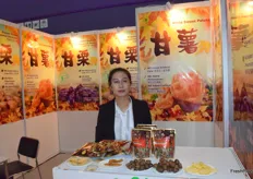 Mrs Zhu Wenjie from Tianjin Yandu Chestnut Foods Co., Ltd. Chestnut is their main product.